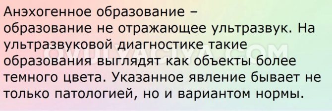 Анэхогенное образование